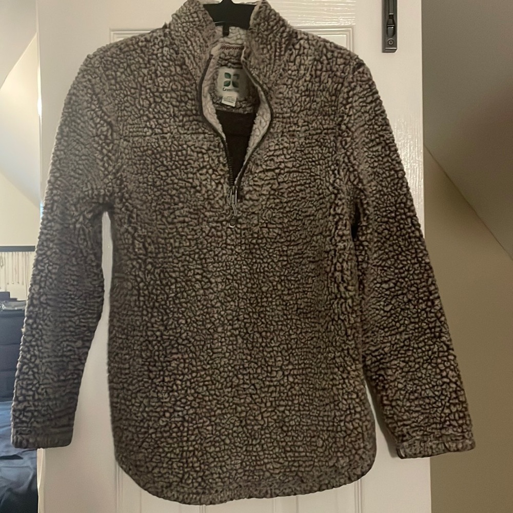 Brown Sherpa pullover